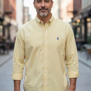 vtg ralph lauren mens Size 16  1/2 Large button down dress Shirt